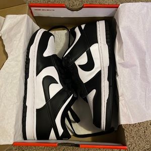black and white low dunks